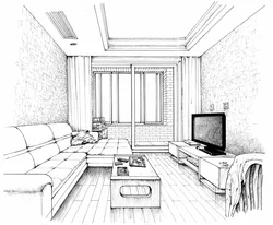 Living room interior art