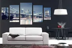 Living Room Interior Triptych