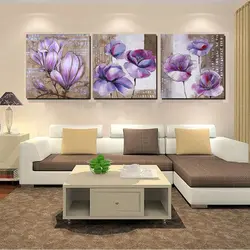 Living Room Interior Triptych