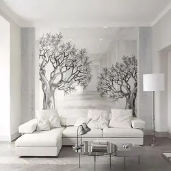 Living room interior forest