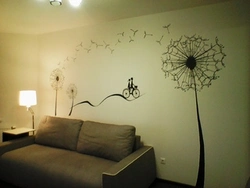 Bedroom interior dandelions