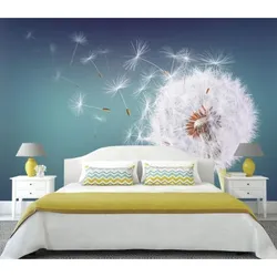 Yataq otağı daxili dandelions