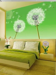 Bedroom interior dandelions