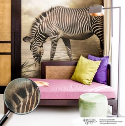 Interior living room zebra