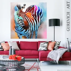 Interior living room zebra