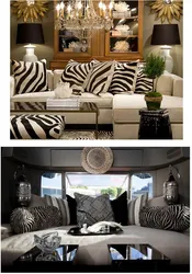 Interior living room zebra
