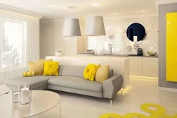 Lemon living room interior