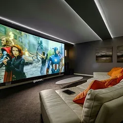 Гостиная кинотеатр интерьер