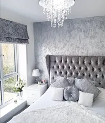 Silver bedroom interior