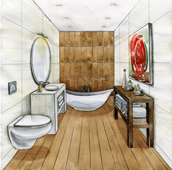 Bathroom Interior Drawn