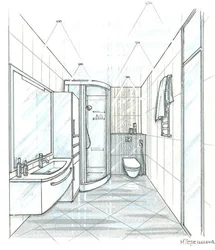Bathroom Interior Drawn