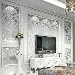 Living room interior silver