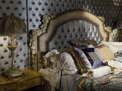 Bedroom interior silk