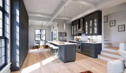 Interiors of living rooms of townhouses