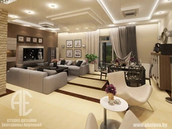 Interiors of living rooms of townhouses