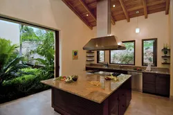 Tropical kitchen interior