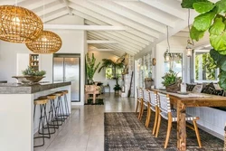 Tropical kitchen interior