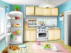 Игрушки интерьер кухни