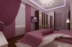 Қызыл түсті жатын бөлменің интерьері