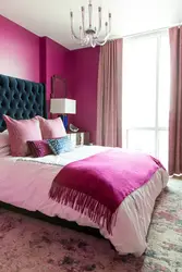 Crimson bedroom interior