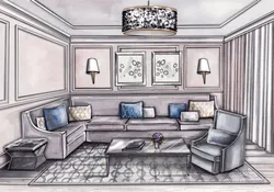 Living Room Interior Perspective
