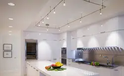 Kitchen interior white ceiling