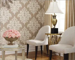 Damask in the living room interior