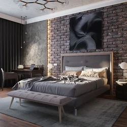 Loft daxili yataq otağı qonaq otağı