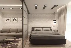 Loft interior bedroom living room