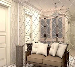 Rhombuses in the living room interior