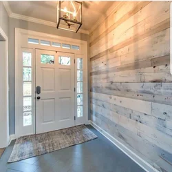 Timber in the hallway interior