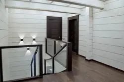 Timber in the hallway interior