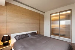 Chipboard in the bedroom interior