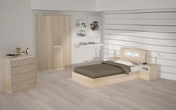 Chipboard in the bedroom interior