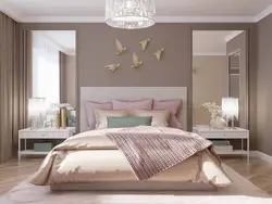 Bedroom interior wallpaper palette