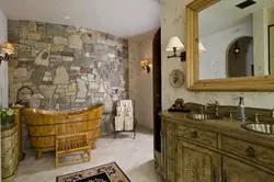 Natural interior in the bathroom