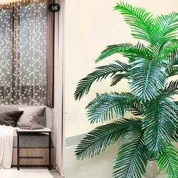 Palm trees in the kitchen interior