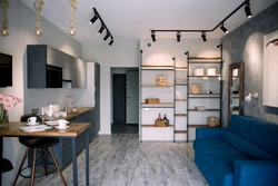Barbell in the living room interior