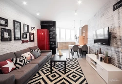 Living room interior for young people