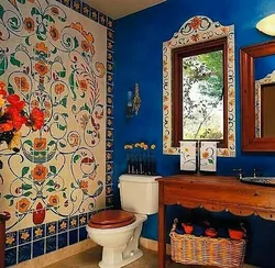 Patterns in the bathroom interior