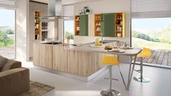 Blocks in the kitchen interior
