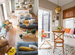 Warm cold kitchen interior
