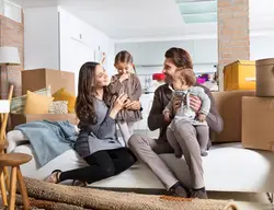 Family In The Kitchen Interior