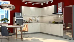Interior kitchen center corner