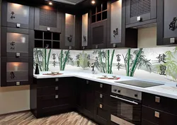 Kitchen interior with screen
