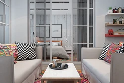 Bedroom living room interior scandinavian