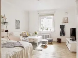 Bedroom living room interior scandinavian