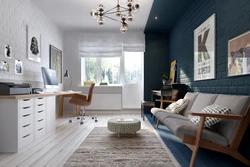 Bedroom living room interior scandinavian