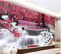 Waterfalls in the bedroom interior