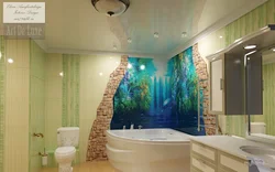 Waterfalls in the bedroom interior